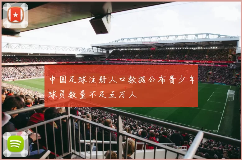中国足球注册人口数据公布青少年球员数量不足五万人